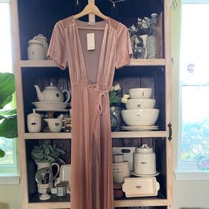 TOBI Velvet Wrap Dress